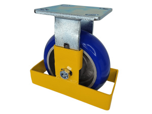 28 series rigid caster with a toe guard